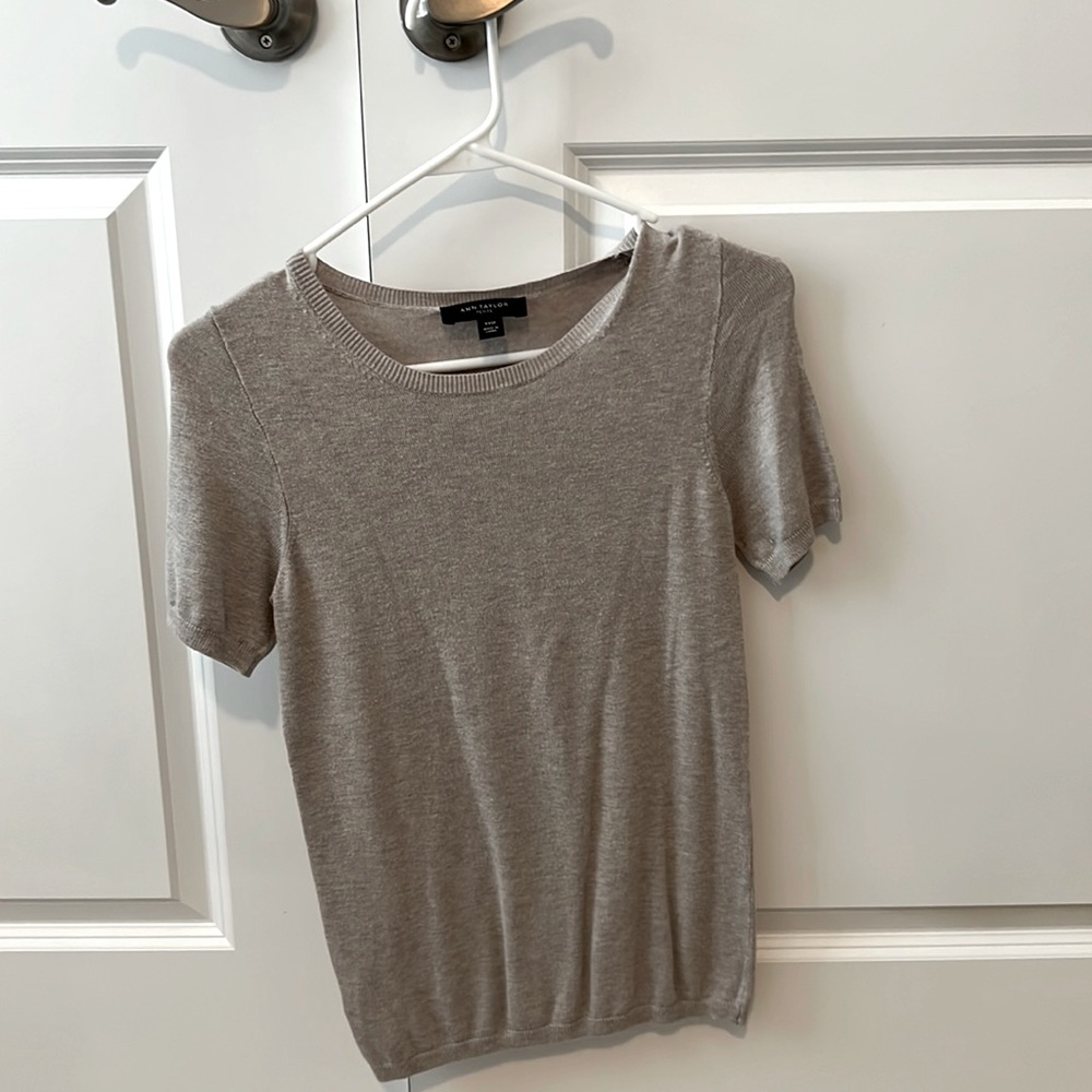 Ann Taylor, XXSP, Short Sleeve Sweater Shirt, Soft, Casual/ Professional Wear.